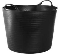 MiG-met - Panier Universel, Grand Contenant, Seau Flexi, Panier à Linge - Solide, Durable, Flexible et Léger - Deux Poignées Robustes - Capacité de Charge : 120kg - 42L, 44x35x33cm - Noir - 1 pièce