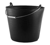 MiG-met - Panier Universel, Grand Contenant, Seau Flexi, Panier à Linge - Solide, Durable, Flexible et Léger - Deux Poignées Robustes - Capacité 50kg - 23L, 34x26,5x29,5cm, Noir - 1 pièce