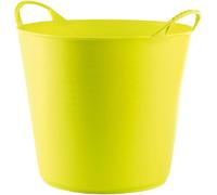 MiG-met - Panier Universel, Grand, Seau Flexi, Panier à Linge - Durable, Flexible et Léger - Deux Poignées Robustes - Capacité de Charge : 120 kg - 23 L, 34 × 26,5 × 29,5 cm - Vert - 1 pièce