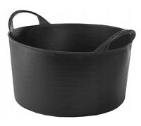 MiG-met - Panier Universel, Grand, Seau Flexi, Panier à Linge - Solide, Durable, Flexible et Léger - Deux Poignées Robustes - Capacité de Charge : 120 kg - 14 L, 35 × 30 × 23 cm - Noir - 1 pièce