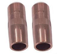 MIG N-5814C Lot de 2 buses de soudage pour Bernard, pointe cannelée à orifice de 6,35 mm, accessoires de buse de gaz en cuivre