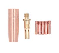 Mig Souding Torch Pièces Kit Brass Gas Buse de gaz Diffuseur Conseils de Remplacement pour Magnum 100L K530 Série Tweco Mini n ° 1 Taille standard résistante à la corrosion