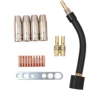 MIG welding nozzles,Connect the mouthpiece kit MIG MAG Welding Torch Wear Parts Set Suitable for 15AK MB15(18pcs)