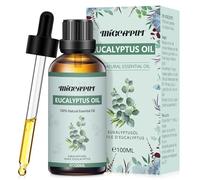 MIGCAPUT 100ML Huile Essentielle d'eucalyptus, Huile Essentielle Eucalyptus Aromathérapie 100% Naturelle pour Diffuseur, Humidificateur, Huile d'eucalyptus de Qualité pour Massage, SPA, Bain, Relax