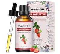 MIGCAPUT Huile Essentielle de Fraise 100ML, Huiles Essentielles Aromathérapie Naturelle pour Diffuseur, Huile Parfumée Fraise de Qualité Premium pour Artisanat Maison, DIY Bougie, Savon, Parfum