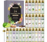 MIGCAPUT Kit Huiles Essentielles 24 x 10ML - Naturel pour Diffuseur, Aromathérapie pour SPA, Massage, Bain - Rose, Fleur de Cerisier, Thé Blanc, Gardénia