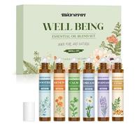 MIGCAPUT Set de Huiles Essentielles Roll-on 6X10ML, Huile Essentielle Parfum Naturelle pour Diffuseur, Corp, Poignets, Derrière les Oreilles, Huile Essentielle Calme, Rêve, Détente, Rajeunir, Apaiser