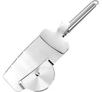 MIGECON Coupe-pizza 4 en 1 en acier inoxydable pour pizza, gaufres, tartes, crêpes, pain.