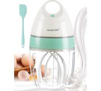 MIGECON Robot Patissier, Rechargeable Batteur sur Socle Electrique Cuisine, Portable Batteur à Mousse, Blanc, inclus un Couteau à Nettoyer
