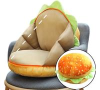 MIGEDY Oreiller Hamburger Cheeseburger Oreiller Qui s'ouvre, Coussin de siège de canapé, Coussin antidérapant, Coussin de siège de Maison Mignon (Color : Hamburger)