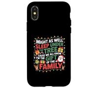 Might As Well Sleep Under The Tree Christmas Funny Christmas Coque pour iPhone X/XS
