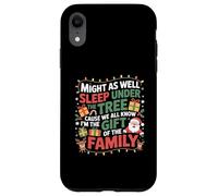 Might As Well Sleep Under The Tree Christmas Funny Christmas Coque pour iPhone XR