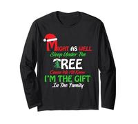 Might As Well Sleep Under The Tree Shirt Christmas Pajamas Manche Longue