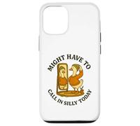 Might Have to Call in Silly Today Funny Goose Retro Coque pour iPhone 12/12 Pro