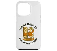 Might Have to Call in Silly Today Funny Goose Retro Coque pour iPhone 13 Pro