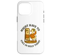 Might Have to Call in Silly Today Funny Goose Retro Coque pour iPhone 16 Pro Max