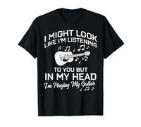 Might Look Guitariste Écoute Jouer Guitare Hommes Femmes Enfants T-Shirt