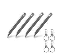 Mighty Bar EDC Lot de 4 pieds-de-biche multifonctions avec porte-clés, en acier inoxydable robuste, pour un transport quotidien, comprend tournevis, décapsuleur, ouvre-boîte
