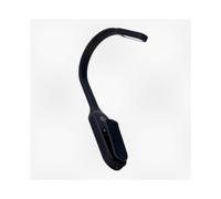 Mighty Bright Rechargeable LED Book Light for Reading, Adjustable Neck, Black Lightweight Clip On Lamp for Books, Kindle, Notebooks