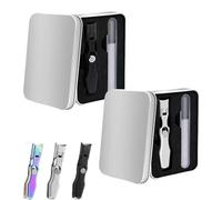 Mighty Clip Nail Clippers, Streamliney Precision Nail Cutter, Arrivalcy Nail Clippers, Mightyclip Nail Clippers, Professional Multifunctional Heavy Duty Nail Cutter Toe Clippers (Black+Silver)
