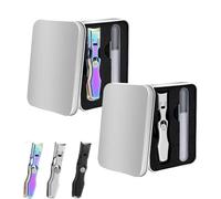 Mighty Clip Nail Clippers, Streamliney Precision Nail Cutter, Arrivalcy Nail Clippers, Mightyclip Nail Clippers, Professional Multifunctional Heavy Duty Nail Cutter Toe Clippers (Silver+Color)