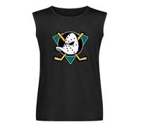 Mighty Ducks Anaheim Men's Vests Tank Tops O-Neck 100% Cotton Undershirts Unisex Sleeveless T-Shirt M