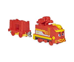 MIGHTY EXPRESS - TRAIN MOTORISE NATE - Locomotive de Nate Le Rapide Avec Outil & Wagon De Cargaison - Jouet Inspiré De La Série - Aventures Animées À Rail-ville - Jouet Enfant 3 Ans et +