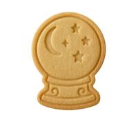 Mighty Gadget Emporte-pièce en forme de boule de cristal et tampon - 10,2 x 7,6 cm Motif mystique pour pâtisserie magique (couleur aléatoire)