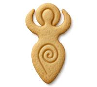 Mighty Gadget Emporte-pièce et tampon en forme de déesse en spirale - 10,2 x 6,3 cm, motif fantaisiste pour pâtisserie mystique (couleur aléatoire)