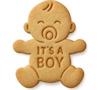 Mighty Gadget Emporte-pièce et tampon « It's a Boy Baby » - 10,2 x 7,6 cm - Forme adorable pour fête prénatale (couleur aléatoire)