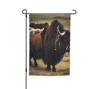 Mighty Highland Yak Drapeau de jardin imprimé 30,5 x 45,7 cm - Drapeaux d'extérieur saisonniers double face, pour cour, porche, décoration de fête