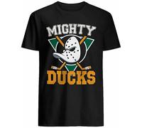 Mighty Hockey Ducks Funny Mighty of Anaheim Sport Player Lover Gifts Pullover Men's Crewneck T-Shirt Short Sleeve Top Unisex Pure Cotton Tee Black M