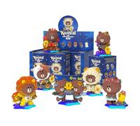 Mighty Jaxx Line Friends, Collection Horoscope Kwistal Fwenz Primus | Boîte scellée de 6, ne Contient Aucun doublon | Une boîte mystère Contenant des Figurines à Collectionner