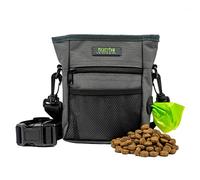 Mighty Paw Sac à friandises pour chien 2.0 | Sac à goûter mains libres avec sangle Peut contenir 2 tasses, croquettes et téléphone portable, fermeture magnétique et clip ceinture Comprend 1 rouleau de