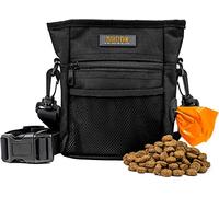 Mighty Paw Sac à friandises pour chien 2.0 | Sac à goûter mains libres avec sangle. Peut contenir 2 tasses, crottes, sacs à déjections, téléphone et clés. Fermoir magnétique et clip de ceinture.