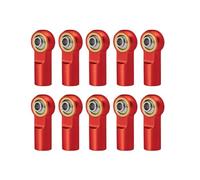 MIGHTY SCAPERS 10Pcs M4 Metal Rod End Ball Joint Link Tie Universal Ball Head Right-Hand Screw Compatible avec 1/10 RC Crawler Cars Trucks Modèles de Bateaux(Red)