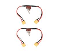 MIGHTY SCAPERS 2PCS Current Switch avec 14AWG Wire et XT60/XT90/T Plug Connectors Compatible avec Les Avions RC, Les Drones, Les Voitures et Les Bateaux(with XT90 Plug)