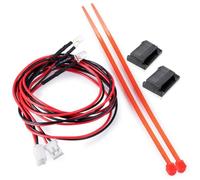 MIGHTY SCAPERS 2Pcs PH2.0 Plug 3mm Light Set Compatible avec 1/14 RC Trailer Modèles et Similar 1/10 RC Cars(Red)