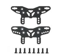 MIGHTY SCAPERS 2PCS Plateaux de Fibres de Carbone Compatible avec XM-01 Pro RC Car Shock Tower Renforcement Upgrade Parts