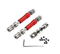 MIGHTY SCAPERS 3pcs Metal Drive Shaft Driveshaft Compatible avec MN128 MN86 MN86S MN86K MN86KS MN G500 1/12 Scale RC Car Upgrade Parts(Red)
