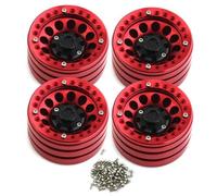 MIGHTY SCAPERS 4pcs 1/10 Scale Aluminium 1.9" Beadlock Wheel Rims Compatible avec, RR10, Wraith, CC01, MST Jimny, D110 TF2 Modèles(4pcs Wheel)