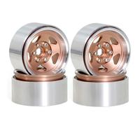 MIGHTY SCAPERS 4pcs 2.2 Pouces Aluminum Beadlock Wheel Rims Compatible avec 1:10 Scale RC Crawlers Like, II,(4pcs Bronze)