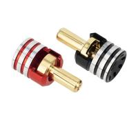 MIGHTY SCAPERS 4PCS Aluminum Cooling Heatsink Plug Set avec Bullets Brass Compatible avec 1/10 Off-Road RC Trucks et véhicules modifiés(4pcs 4.0mm)