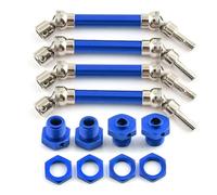 MIGHTY SCAPERS 4pcs Metal Front et Rear Drive Shaft avec Wheel Hex Compatible avec 1/8 4x4 3s Blx et 1/8 550 Mega 4x4 RC Cars(Blue)