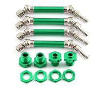 MIGHTY SCAPERS 4pcs Metal Front et Rear Drive Shaft avec Wheel Hex Compatible avec 1/8 4x4 3s Blx et 1/8 550 Mega 4x4 RC Cars(Green)