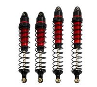 MIGHTY SCAPERS 4PCS Metal Hydraulic Shock Absorbants pour 1/10 Scale RC Cars - Front 119mm Derrière 134mm Suspension d'aluminium Upgrade Compatible avec 727 Mouse de Montagne 4x4(Red)