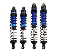 MIGHTY SCAPERS 4PCS Metal Hydraulic Shock Absorbants pour 1/10 Scale RC Cars - Front 119mm Derrière 134mm Suspension d'aluminium Upgrade Compatible avec 727 Mouse de Montagne 4x4(Blue)