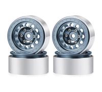 MIGHTY SCAPERS 4Pcs Rims de Rouleau métallique Beadlock Compatible avec -4M 1/18 Scale RC Crawler Modèles Incluant Bronco, K10, F150(Titanium)