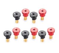 MIGHTY SCAPERS 5-Pair 4mm/5mm Banana Plug Connectors avec Grips Heatsink Compatible avec RC Lipo Batteries, Drones, Aéronefs, Modèles Car et Outils(Style A-5.0MM)