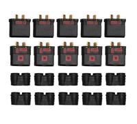 MIGHTY SCAPERS 5-Pair QS8-S 110A Anti-Spark Connector Plug Set avec des terminaux de Frein placé Compatible avec des aéronefs RC, des Drones et des modèles de Voitures(5pairs Black)
